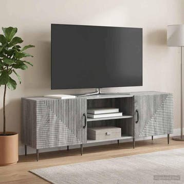 vidaXL TV-kast 150 x 31 x 50 cm Grijs sonoma Bewerkt hout, Huis en Inrichting, Minder dan 50 cm, Verzenden, Nieuw, Minder dan 100 cm