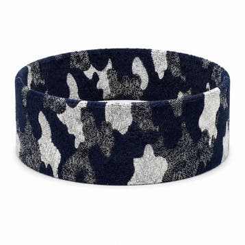 Haarband Stof 7cm - Camouflage Patroon - Zilver Donkerblauw, Sieraden, Tassen en Uiterlijk, Nieuw