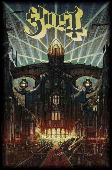 Ghost - Meliora - Textielposter officiële merchandise, Ophalen of Verzenden, Nieuw, Poster, Artwork of Schilderij