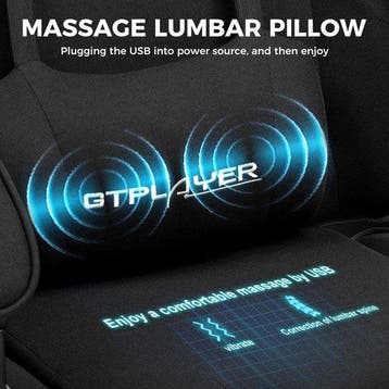 GTPLAYER Gamingstoel 135° verstelbaar, ergonomisch, met uits, Verzenden, Zo goed als nieuw