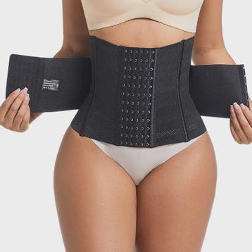 Dames Korset Waist Trainer met Dubbele Buikcontrole - Slankm, Verzenden