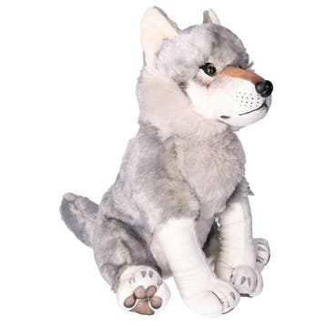 Wild Republic wolf knuffel - pluche - 38 cm - grijs, Verzenden, Nieuw