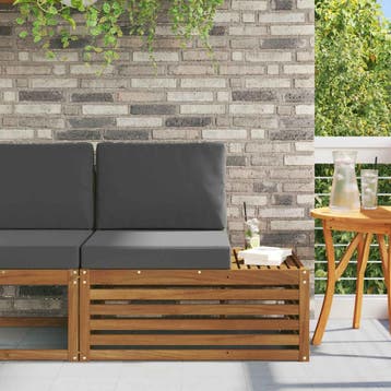 Lounge Eindbank Acacia - 91x63cm | Tweedekansje 34% Korting, Ophalen of Verzenden, Zo goed als nieuw, Hout