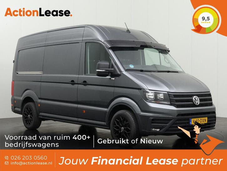 Volkswagen Crafter Bestelbus L3 H3 2024 Diesel, Auto's, Volkswagen, Dealer onderhouden, Te koop, Zwart, Handgeschakeld, Financial lease