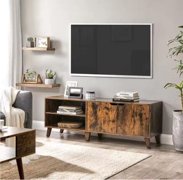 TV-meubel 140 cm – Lowboard met Magnetische Deur en Planken, Verzenden, Nieuw