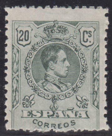 Spanje 1909/1922 - Alfonso XIII. Medaillon-type. 20 cent,, Postzegels en Munten, Gestempeld