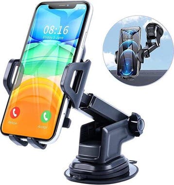 Telefoonhouder auto – 360° draaibaar – Telescopisch met, Ophalen of Verzenden, Nieuw