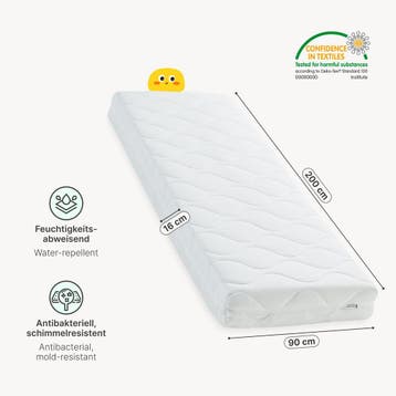Kinderbed Treviolo met uitvalbeveiliging en matras [en.casa], Verzenden, Nieuw