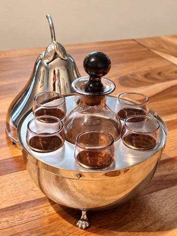 CVC Belgium - Drankservies - Poire - Verre améthyste fumé -