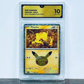 Pokémon Graded card - Pikachu 035 - 30th Anniversary –, Nieuw