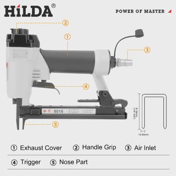 HILDA 8016 Pneumatische Nietmachine - Professionele Tacker v, Verzenden, Nieuw