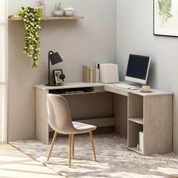 vidaXL Hoekbureau L-vormig 120x140x75 cm bewerkt hout, Verzenden, Nieuw