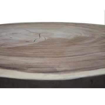 Boomstamtafel met metalen poten 80xH45 rond - bladdikte 6 cm, Tuin en Terras, Tuintafels, Ophalen of Verzenden, Nieuw