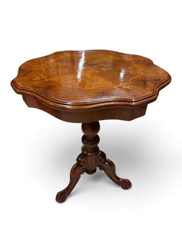 Bijzettafel - Wortelnotenhout, Olive