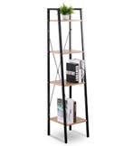 Industriële Stellingkast – 4-Lagen – Licht Eiken Hout Kast, Verzenden, Nieuw