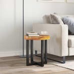 vidaXL Salontafel 40x45 cm massief teakhout en polyresin, Huis en Inrichting, Tafels | Salontafels, Minder dan 50 cm, 50 tot 100 cm