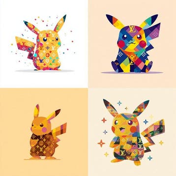 CREATIVE_HUB - Lot of 4 fashion minimalist Pikachu, Spelcomputers en Games, Nieuw