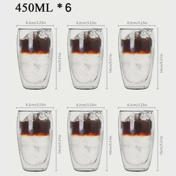Dubbelwandige Glazen Mokken & Glazen (250-450ml) - Set van 2, Verzenden, Nieuw