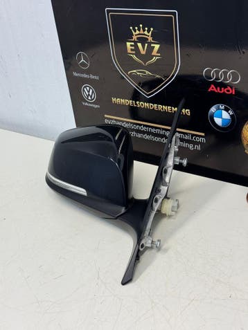 BMW 1-serie buitenspiegel rechts bj.2014 art.021185 zwarts, Auto-onderdelen, Spiegels, Gebruikt, BMW