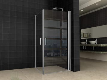 Dubbele swingdeur UNI 900 x 900 x 2000 mm<br/>8mm NANO glas, Verzenden, Nieuw