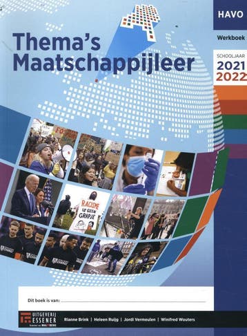 Havo 2021-2022 / Themas Maatschappijleer / werkboek, Boeken, Verzenden, Zo goed als nieuw, Rianne Brink