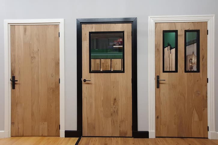 Eiken deuren, Doe-het-zelf en Verbouw, Deuren en Horren, Nieuw, Glas, Hout, Metaal, Binnendeur, Ophalen of Verzenden