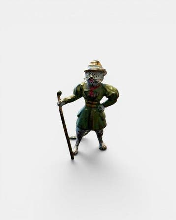 Wiener Bronze - Figuur - Wanderer - Koud geverfd brons, Antiek en Kunst