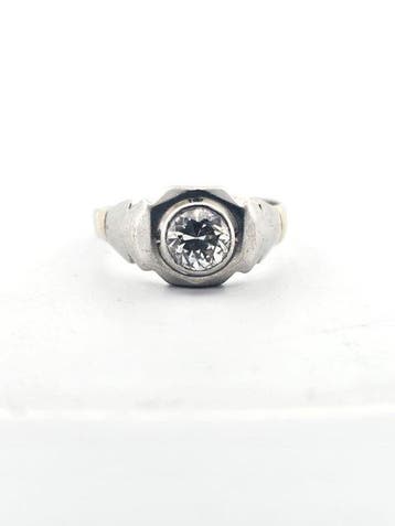 Ring - 18 karaat Witgoud, Geel goud - 1.00ct. tw. Diamant, Nieuw