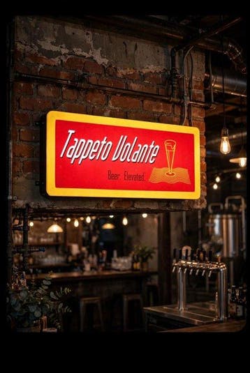 Vliegend Tapijt - Reclamebord met achtergrondverlichting -