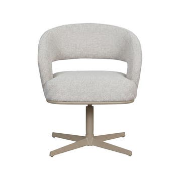 Stoel Monaco | Naturel | Royal Boucle | Taupe Metalen Frame, Verzenden, Nieuw in verpakking