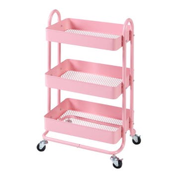 Keukentrolley Pyhäntä met 3 manden 78,5x46x35 cm roze [en.ca, Verzenden