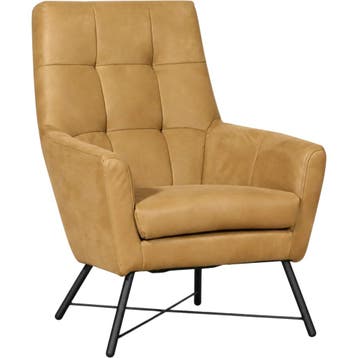 Leren fauteuil Proud - Kenia Walnut (cognac), Nieuw, Ophalen of Verzenden, 75 tot 100 cm, Industrieel, Modern