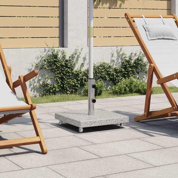 vidaXL Parasolvoet vierkant 30 kg graniet grijs, Verzenden, Nieuw, Minder dan 1 meter, Parasolvoet