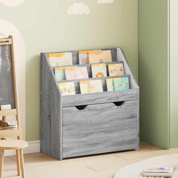 vidaXL Kinderen Boekenkast Grijs Sonoma 60 x 29,5 x 69 cm, Verzenden, Nieuw