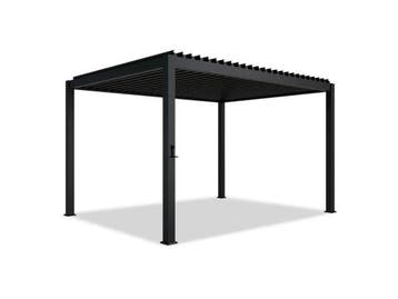 Veiling - Pergola / lamellendak - Tahiti - 3x4 m - antraciet, Tuin en Terras, Nieuw