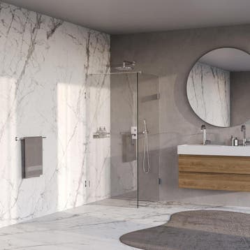 Brauer Void - Douchecabine met Draaideur - Helder Glas -, Ophalen of Verzenden, Nieuw, Rvs