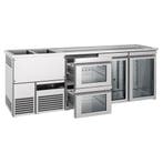 GGM Gastro | Barkoelkast PREMIUM - 2500x700mm - 2 glazen |, Verzenden, Nieuw in verpakking, Meubilair