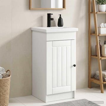 vidaXL Badkamermeubel met Wasbak Wit 42 x 40 x 84,5 cm, Verzenden, Nieuw