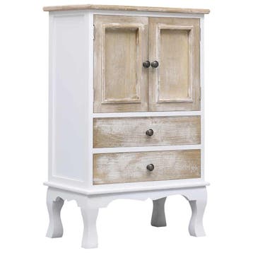 vidaXL Ladekast 50x30x80 cm hout wit, Verzenden, Nieuw, 50 tot 100 cm, Minder dan 100 cm
