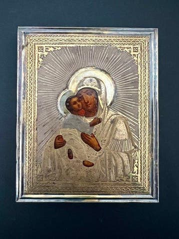 Icoon - Moeder Gods van Vladimir - .875 (84 Zolotniki)