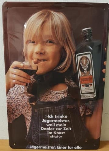 Jagermeister dealer meisje reclamebord, Verzamelen, Merken en Reclamevoorwerpen, Ophalen of Verzenden, Nieuw