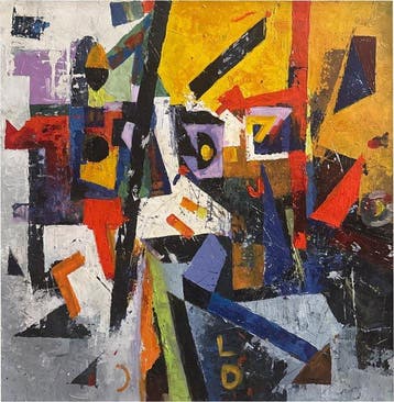 Nguyen Robert (1958) - Composition Nº222 80 80 cm