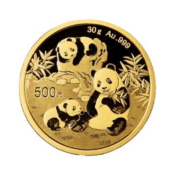 30 gram gouden Panda munt 2025, Verzenden