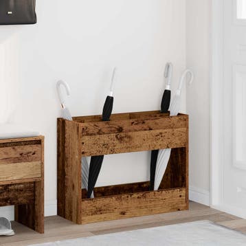 vidaXL Paraplu Standaard Oudhout 65 x 24 x 50 cm Bewerkt, Verzenden, Nieuw