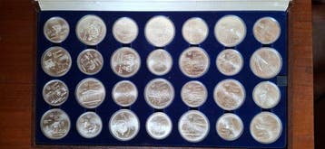 Canada. 5, 10 Dollars 1976, Olympic Set, 28 x Coins (Zonder