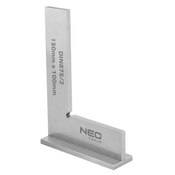 Winkelhaak met voet - DIN 875/2 - 150 x 100mm - Koolstofstaa, Ophalen of Verzenden, Nieuw