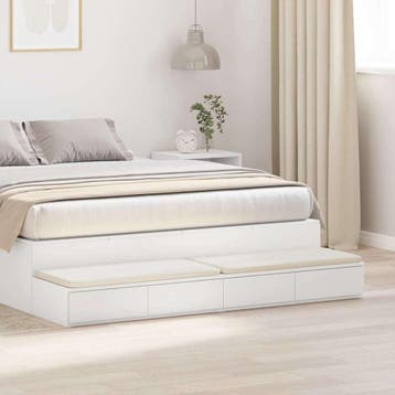 Bedlades 4 stuks Wit | Tweedekansje | OP=OP, Huis en Inrichting, Ophalen of Verzenden, Minder dan 55 cm, Hout, 65 cm of meer
