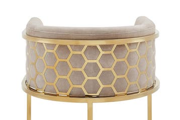 Barkruk ELEGANCE fluweelbeige met goudkleurig, Ophalen of Verzenden, Nieuw