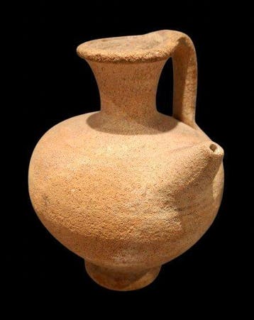 Oud-Romeins, Republiek Terracotta Voedende vaas (fles) - 12