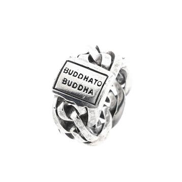 Zilveren Buddha to Buddha Nathalie Ring, Gebruikt, Ophalen of Verzenden, 17 tot 18, Dame of Heer